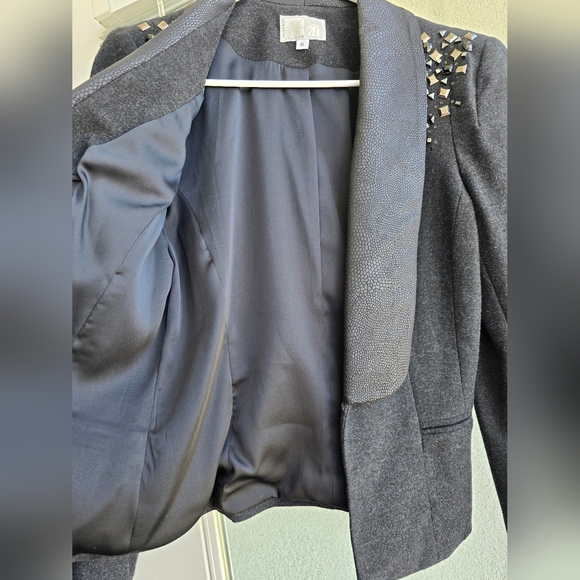 Alberto Makali Vintage Black Blazer with Studded Lapel - Picture 10 of 11